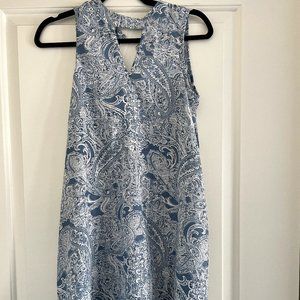 Light blue paisley halter dress